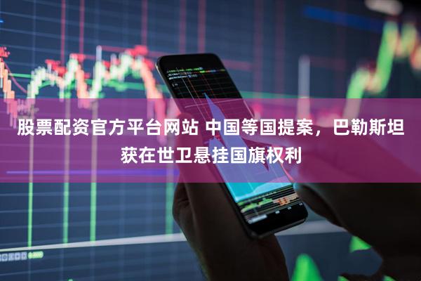 股票配资官方平台网站 中国等国提案，巴勒斯坦获在世卫悬挂国旗权利